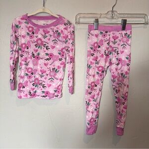 Little Sleepies Purple and Pink Floral Pajamas, 2T
